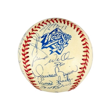 1999 New York Yankees World Series Champions Team Signed Baseball with 34 Signatures including Jeter and Rivera (PSA/DNA)